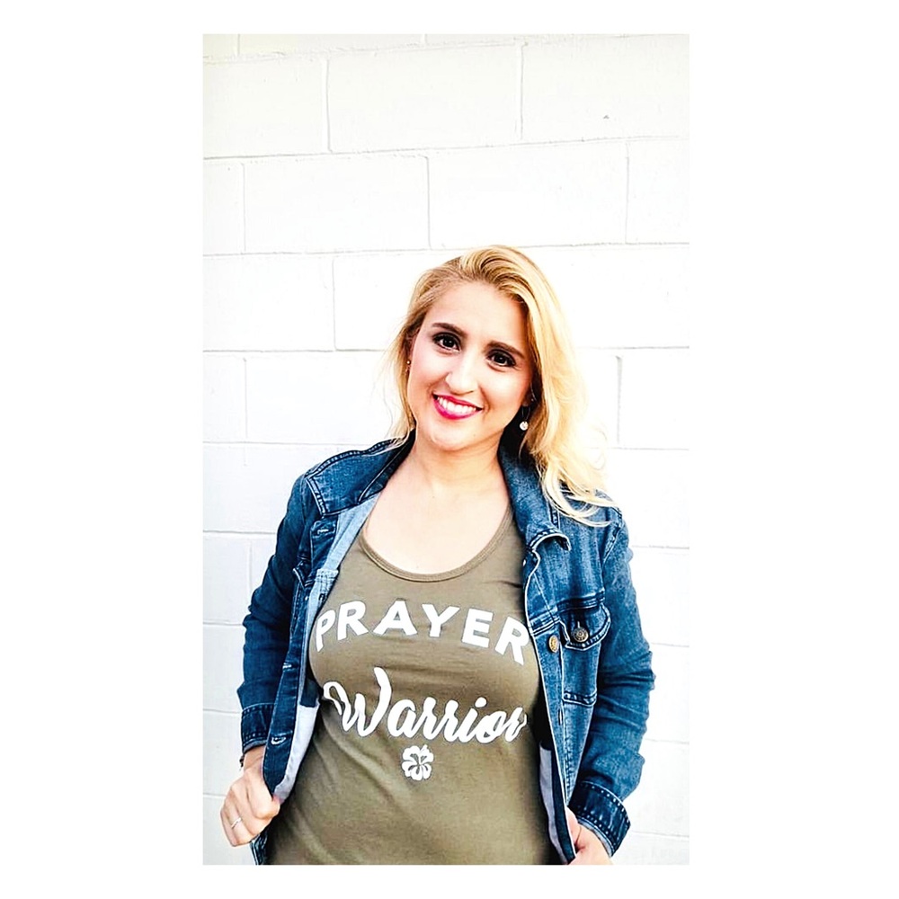 Prayer Warrior Army Green Tank Top View 4